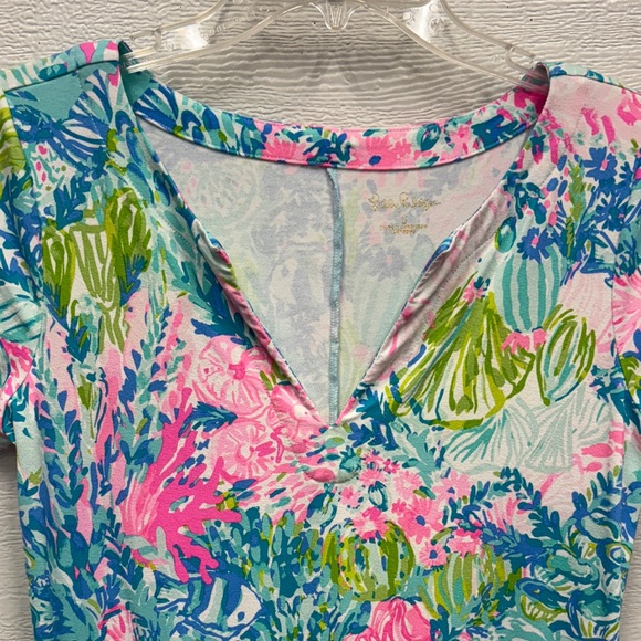 Lilly Pulitzer SOPHILETTA UPF 50+ DRESS IN MULTI FISHED MY WISH!!!  size S - Picture 2 of 7